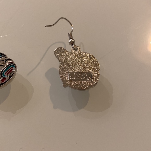 New - Killer whale motif dangle earrings - Picture 3 of 4